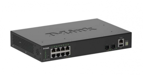 Switch D-Link SmartPro DGS-1530-10 Interruptor inteligente 8 x 10/100/1000 + 2 x 10 Gigabit SFP+ desktop, montável em trilho