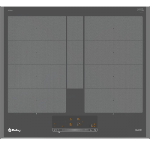 Placa de indução 60 cm Cinza antracite, Instalação na superfície sem moldura 3EB960AH Balay