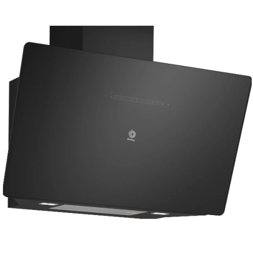 Chaminé de parede, design inclinado 90 cm Vidro preto Balay 3-BC-599-AN