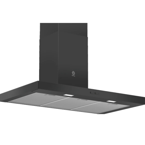 Chaminé de parede Balay 3-BC-096-MN design box 90 cm Preto