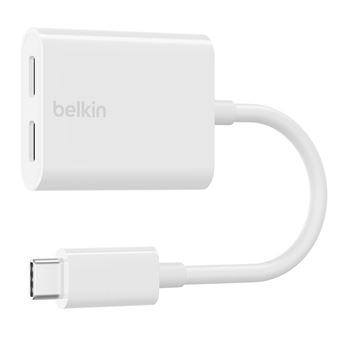 Adaptador de áudio + carregamento USB-C Belkin - F7U081BTWH