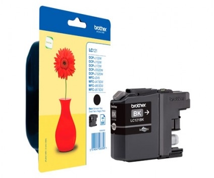 Tinteiro Original Brother LC-121BK Preto 7.1ml ~ 300 Paginas - para Brother DCP-J100, J105, J132, J152, J552, J752, MFC-J245, J470, J650, J870