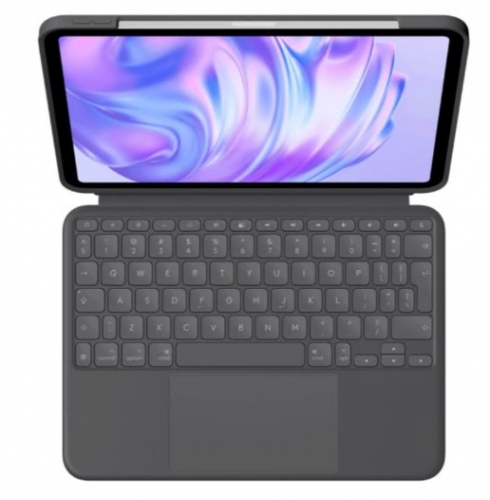 Teclado Logitech Combo Touch trackpad retroiluminação Apple Smart connector QWERTY Padrão americano grafite