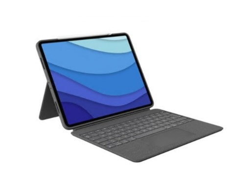 Teclado Logitech Combo Touch trackpad retroiluminação Apple Smart connector QWERTY Padrão americano grafite