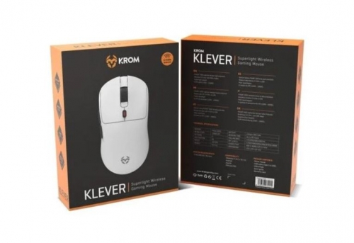 Rato Krom Klever Superlight Wireless Gaming Branco