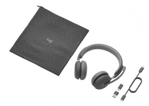 Auscultadores Logitech Zone Wireless 2 bluetooth sem fios cancelamento de ruído activo grafite, 981-001436