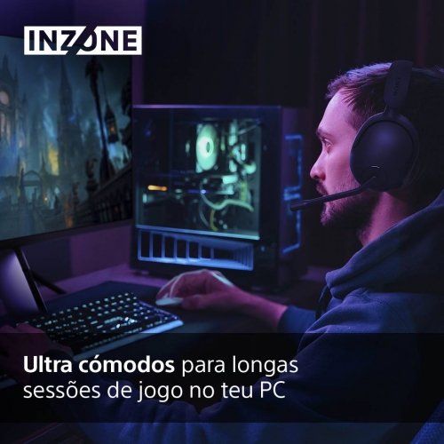 Headset sem fios Sony INZONE H5 WH-G500 Gaming PC/PlayStation 5 Preto 