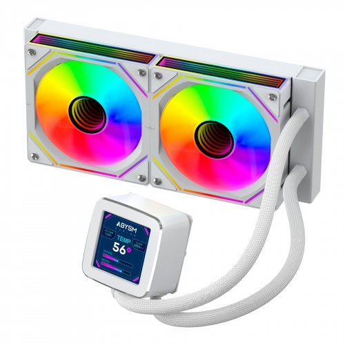 CPU Liquid Cooling Oceanic LCD 240 White ARGB