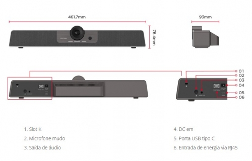 CAMARA CERTIFICADA TEAMS ViewSonic TeamJoin Video Bar 4K 3Y, UMB202