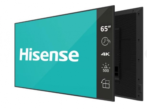 Display de sinalização digital HISENSE de 65 polegadas  4K UHD IPS 500CD 24/7 COLUNAS ANDROID 11 65DM66D