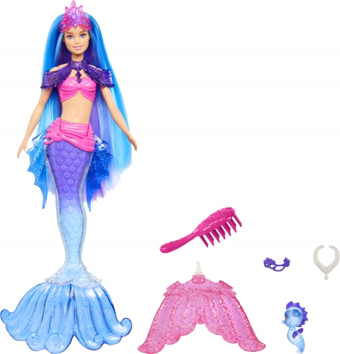 BARBIE - Sereia Power Cabelo Azul c/ Mascote HHG52