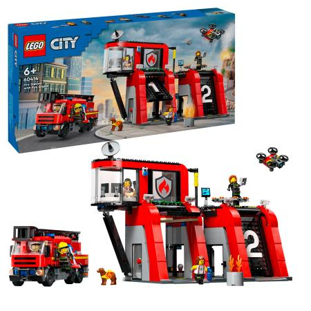 LEGO 60414 Quartel com Caminhão dos Bombeiros