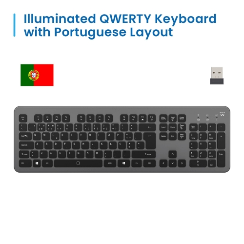 Illuminated Wireless Multimode Keyboard - PT layout