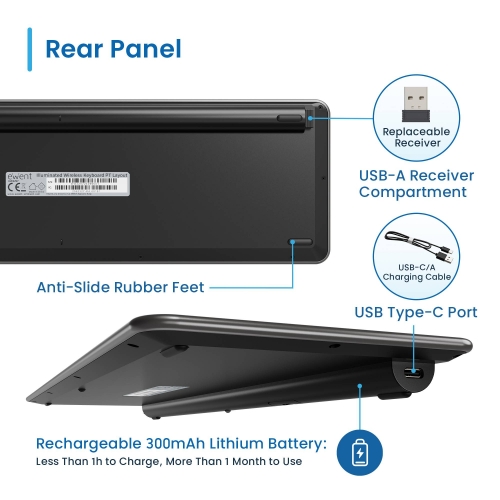 Illuminated Wireless Multimode Keyboard - PT layout