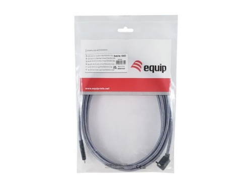 128423 Cabo USB 3.2 Gen 2x2 C para plugue CU, 3,0 m, PD240W, 4K/60 Hz, 20 Gbps, Preto,