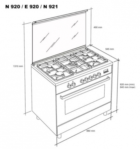 Fogão MEIRELES a Gás N 921 X NAT