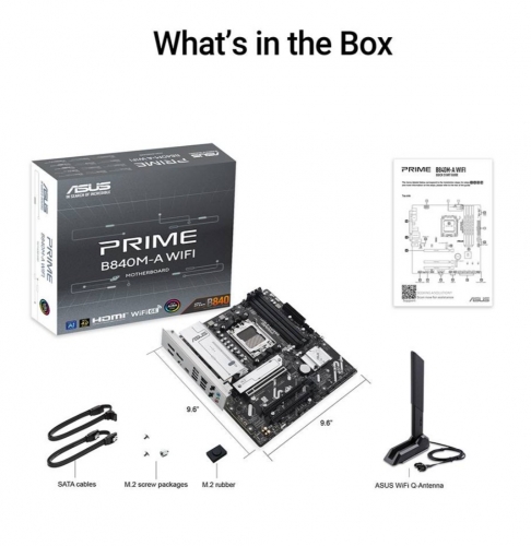 Motherboard Micro-ATX Asus Prime B840M-A WiFi SktAM5 90MB1J20-M0EAY0