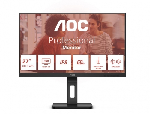 Monitor AOC 27 polegadas U27E3UF LED 4K UHD 4 MS 60 HZ