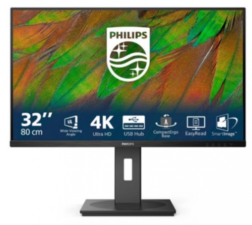 monitor Philips 32B1N3800 LED 32" 4K UHD 60 Hz 4 ms altifalantes preto