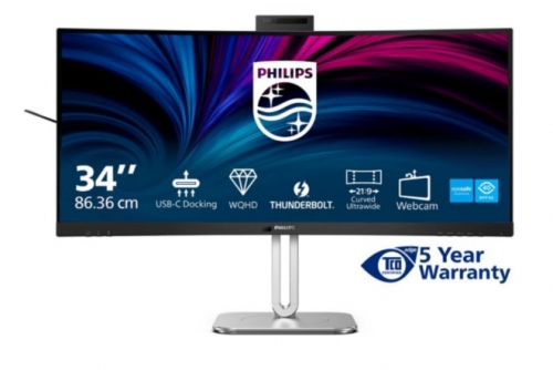 Monitor Philips 34B2U6603CH LED curvo 34" 120 Hz 4 ms altifalantes carvão vegetal