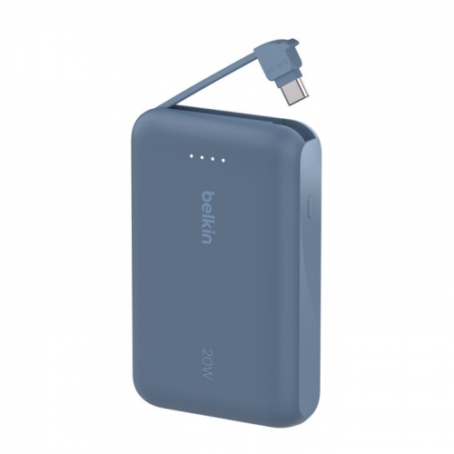 Power Bank Belkin 10K com cabo integrado AZUL - BPB021HQBL