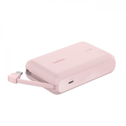 Power Bank 10K com cabo integrado ROSA - BPB021HQPK