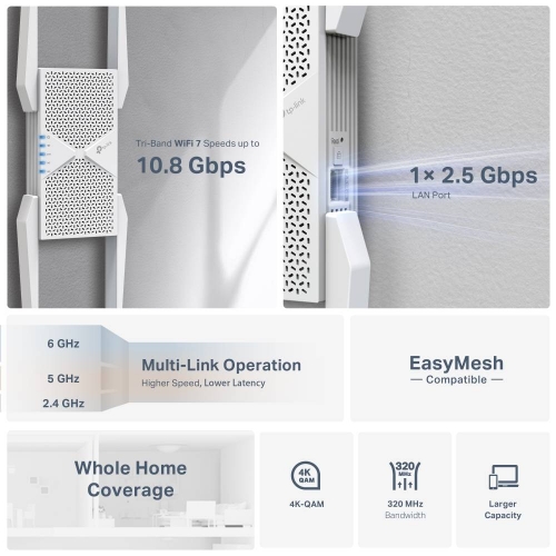 BE11000 Tri-Band Wi-Fi 7 Range Extender