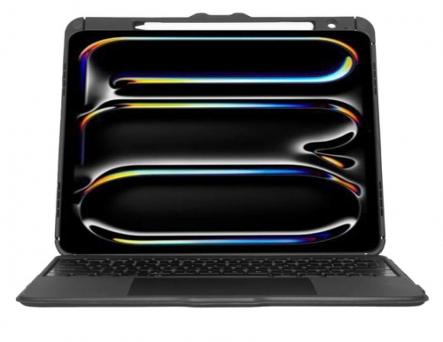 Capa e Teclado Targus Versavu THZ989UK - pasta de folio (case para teclado) com trackpad retroiluminação sem fios Bluetooth 5.0 QWERTY Reino Unido preto