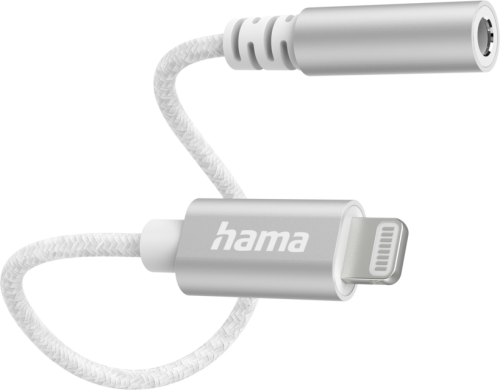 HAMA LIGHTNING - 3.5 MM JACK SOCKET AUX ADAPTER WHITE