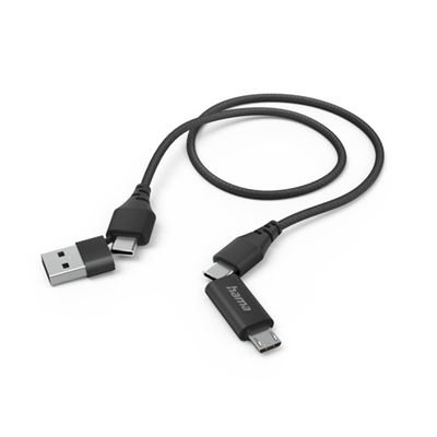HAMA 4IN1 MULTI-CHARGING CABLE USB-C AND USB-A - USB-C AND MICRO-USB 15 M