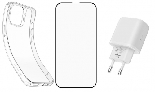 Starter Pack iPhone 14 Capa+Carregador+Pelicula