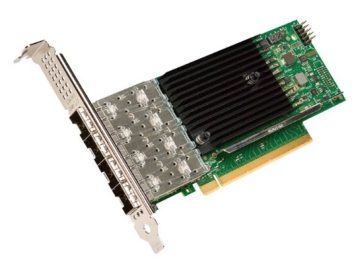Adaptador de rede Intel PCIe 4.0 x16 baixo perfil 10/25 Gigabit SFP28 x 4, E810XXVDA4LG1P5
