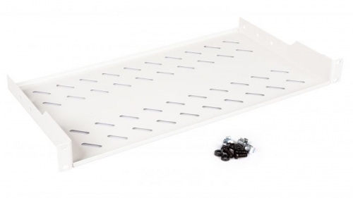 PRATELEIRA FIXA EQUIP 19', 1U, 400MM, CINZA