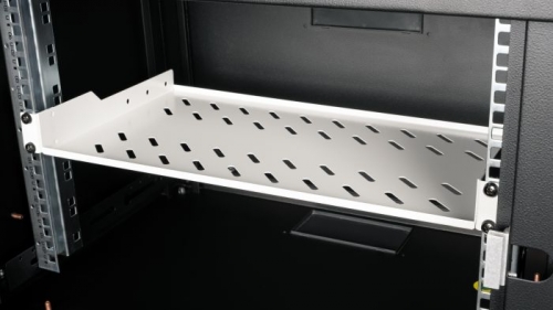 PRATELEIRA FIXA EQUIP 19', 1U, 400MM, CINZA