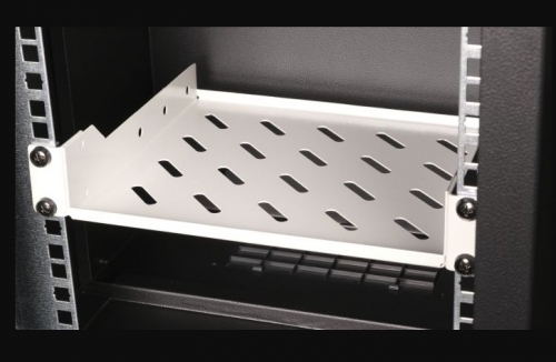Prateleira fixa de 10 polegadas, 1U, 200 mm, cinza EQUIP EZFS-10-1-20-G