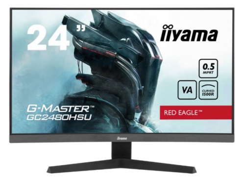 Monitor iiyama G-MASTER Red Eagle GC2480HSU-B1 LED gaming curvo 24" Full HD 180 Hz 0.5 ms preto