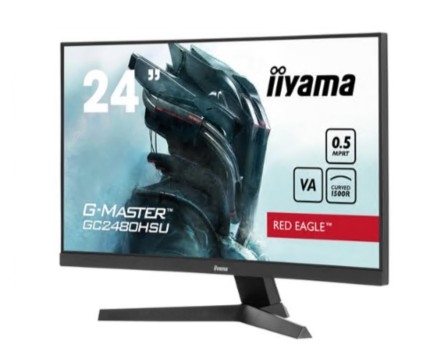 Monitor iiyama G-MASTER Red Eagle GC2480HSU-B1 LED gaming curvo 24" Full HD 180 Hz 0.5 ms preto