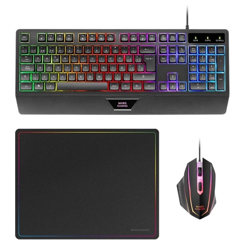 MARS GAMING COMBO 3IN1 TECLADO+RATO+TAPETE - MCP124PT