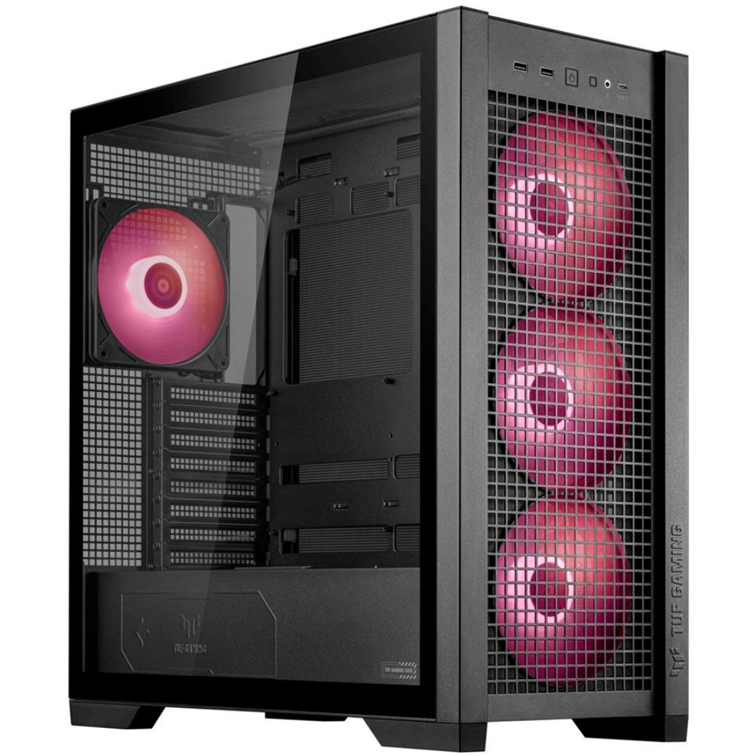 Caixa ATX Asus TUF Gaming GT302 ARGB Vidro Temperado Preta 90DC00I0-B19000