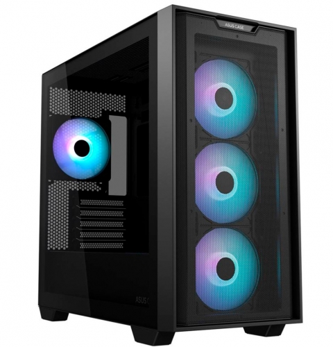 Caixa Micro-ATX Asus A21 Plus ARGB Vidro Temperado Preta , 90DC00H0-B19010