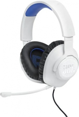 Auscultadores Gaming JBL Quantum 100P Console, Jack 3,5 mm, Microfone Destacável, Branco – Q100PWHITE