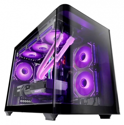 Caixa Micro-ATX Mars Gaming MC-FUSION Tempered Glass Preta