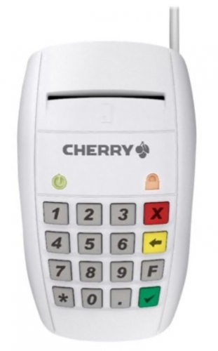 CHERRY SmartTerminal ST-2100 Leitor de SMART card USB branco, ST-2100UG