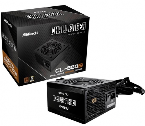 Fonte de Alimentação ATX AsRock Challenger CL-550B 550W 80 Plus Bronze