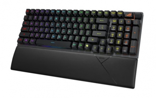 Teclado Asus retroiluminado sem fios 2.4 GHz ROG RX RED mecânico ótico preto 90MP03S0-BKSA00