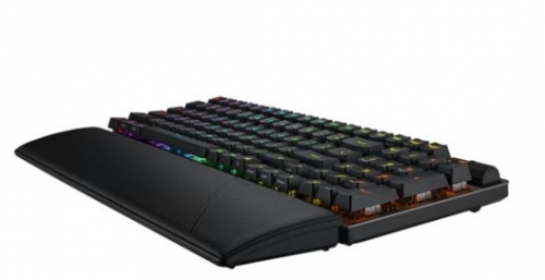 Teclado Asus retroiluminado sem fios 2.4 GHz ROG RX RED mecânico ótico preto 90MP03S0-BKSA00