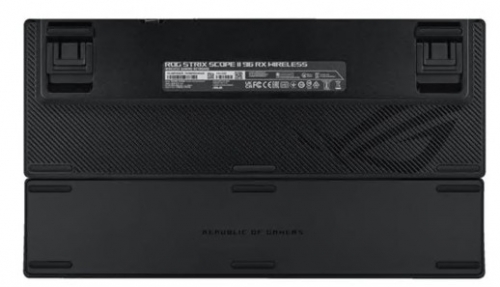 Teclado Asus retroiluminado sem fios 2.4 GHz ROG RX RED mecânico ótico preto 90MP03S0-BKSA00