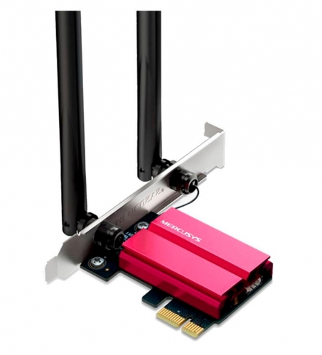 Placa de Rede Mercusys AXE5400 Tri-Band WiFi 6E Bluetooth 5.2 PCIe