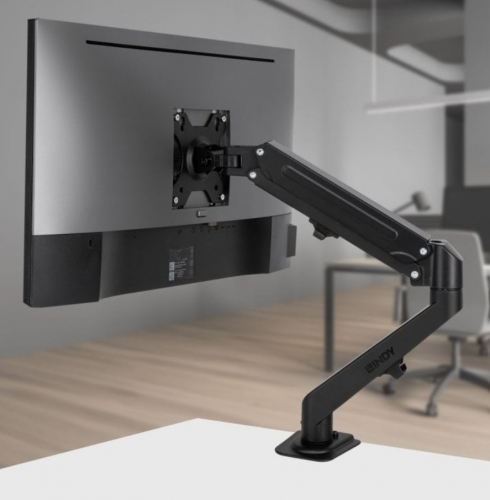 Lindy Suporte de exibição de braço de gás de mesa único - Preto, 40707