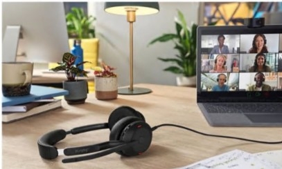 Auscultadores Jabra Evolve2 50 UC Stereo cabo cancelamento de ruído activo USB-C, USB-A preto certificação UC
